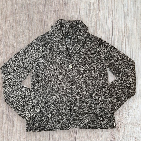 GREY Knitted Cotton Cardigan by Calvin Klein Jeans - Picture 3 of 12